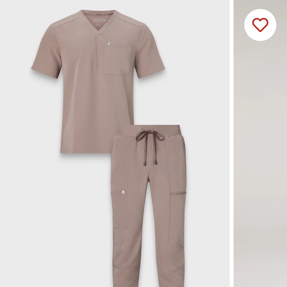 Mens Scrubs Helix 1-Pocket Top + All-Shift Jogger (Desert shadows)